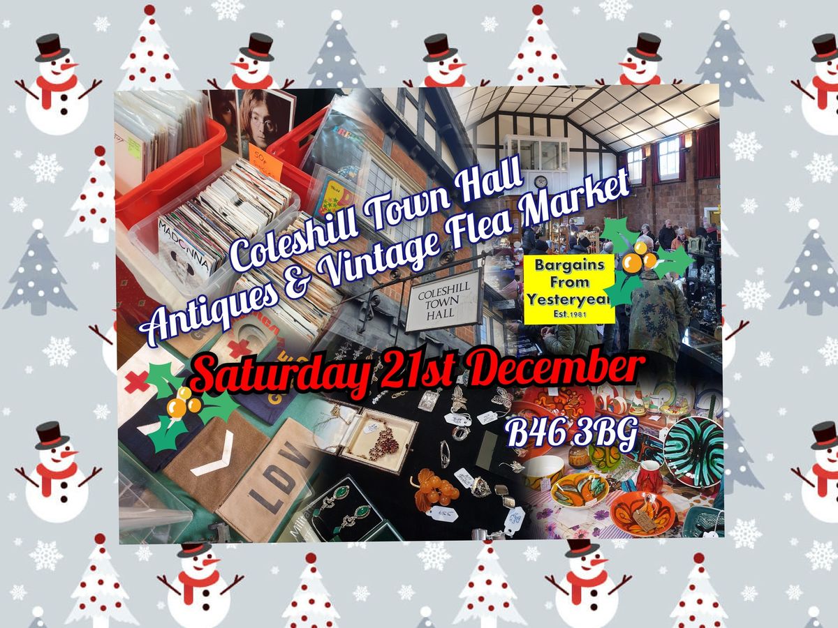 Coleshill Town Hall Antiques & Vintage Fair B46 3BG 