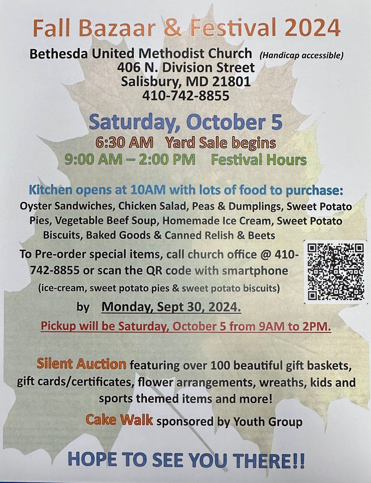 Fall Bazaar and Festival 