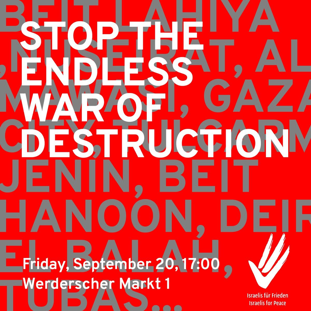 STOP THE ENDLESS WAR OF DESTRUCTION