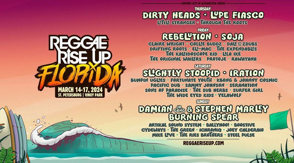 Reggae Rise Up Florida Festival 2025, Reggae Rise Up Florida,
