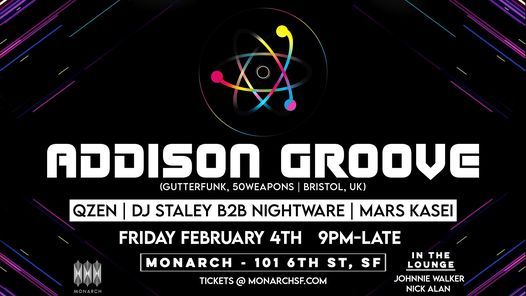 Addison Groove, Qzen, DJ Staley B2B Nightware and Mars Kasei