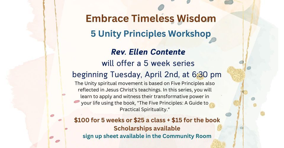 5 Unity Principles List 5 Principles of Unity Tickets, 717 Orchard Avenue, Wilmington, NC ...
