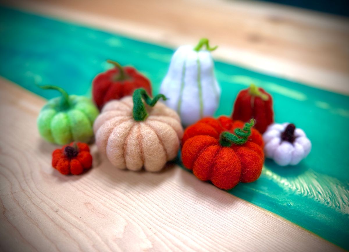 Needle Felted Pumpkins for Beginners - $45