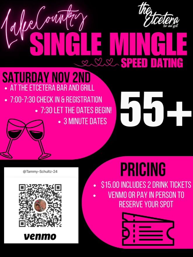 Lake Country 55+ Speed Dating