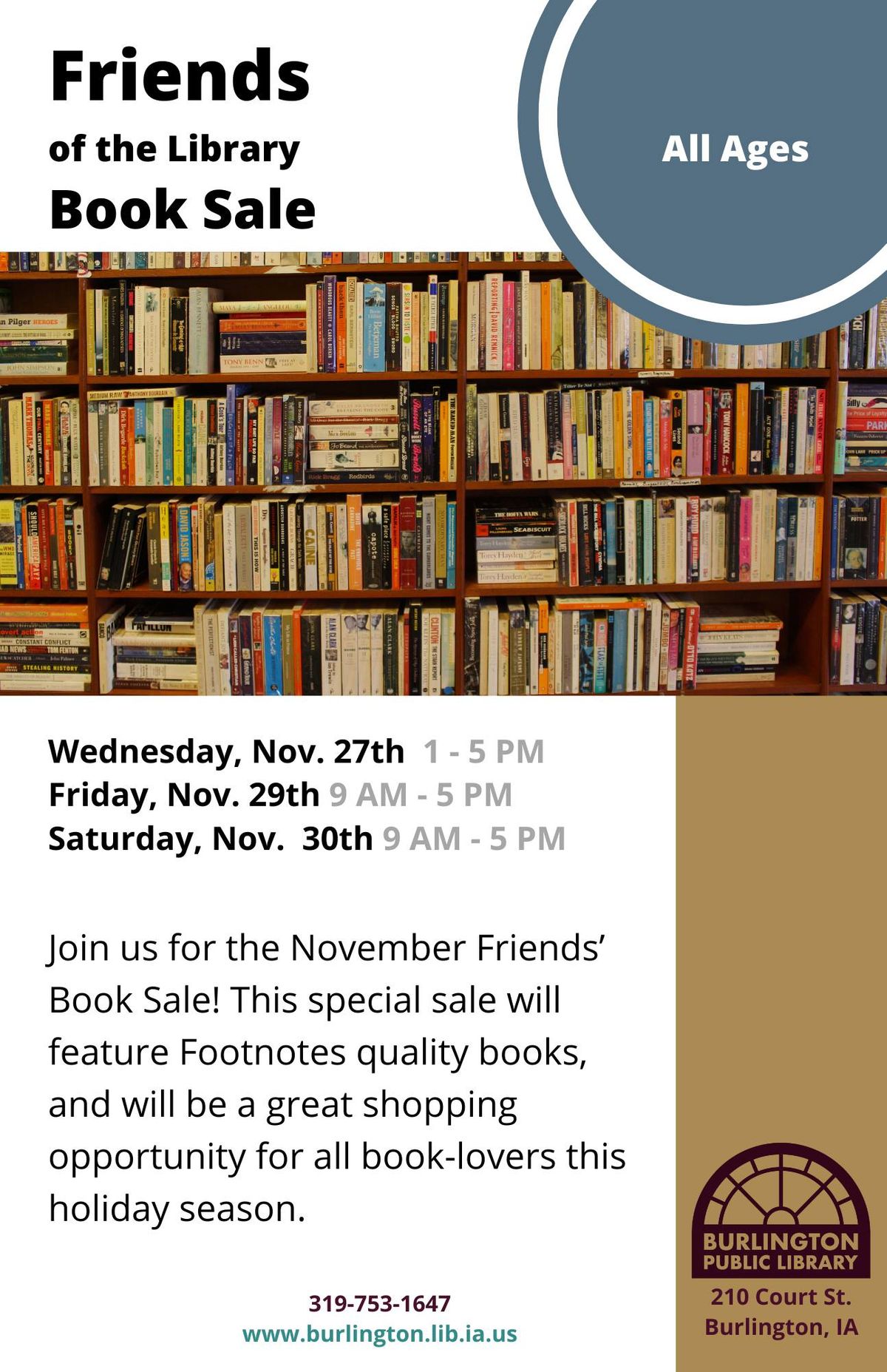 Friends of the Library November Book Sale 