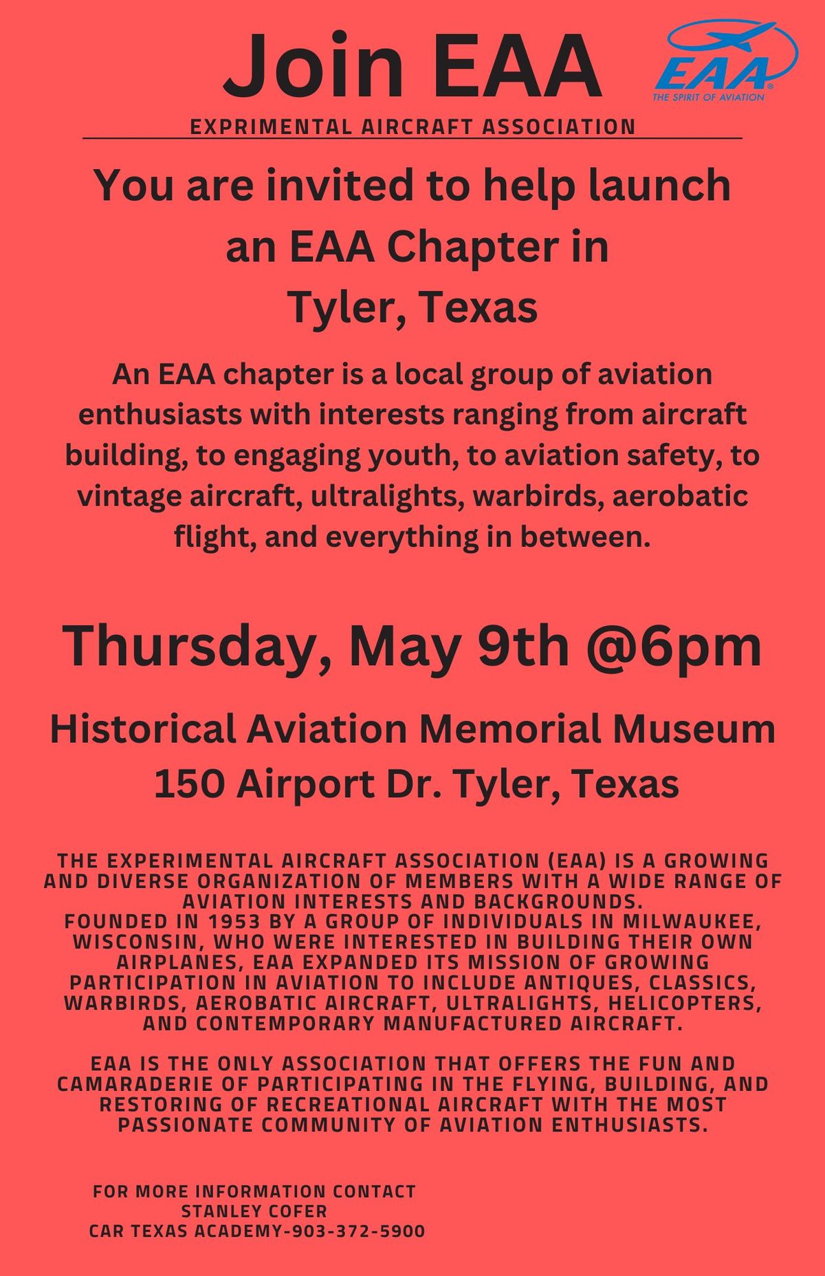 EAA Chapter Formation Meeting 