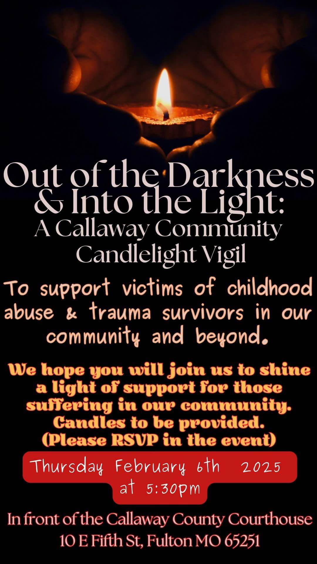 Candlelight Vigil for Childhood Sexual Abuse Survivors