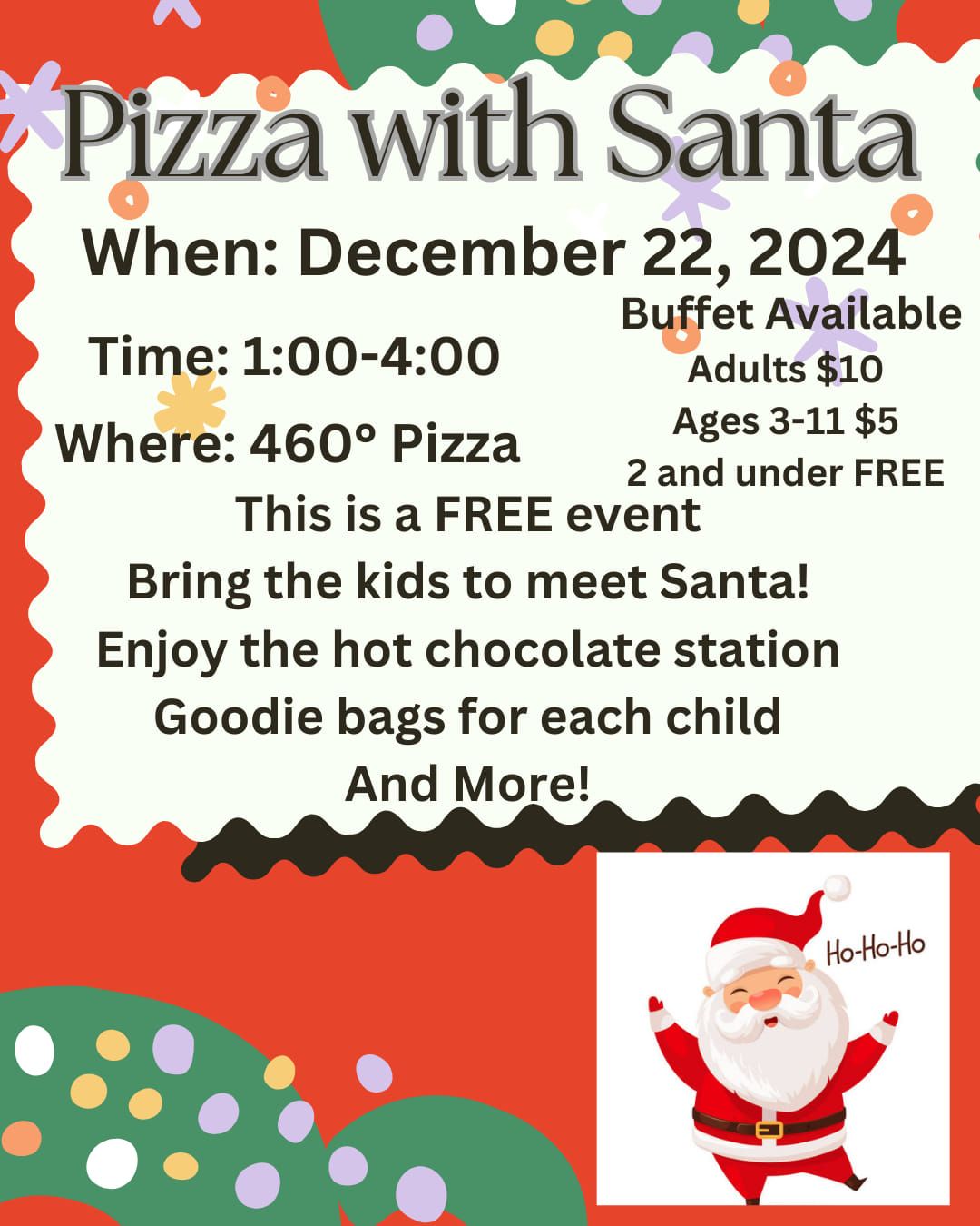 Pizza with Santa