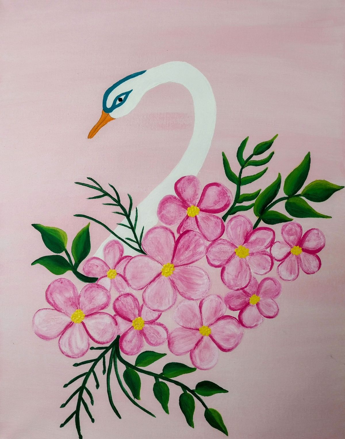Swan Paint And Sip Event At Metro Sportz Bar