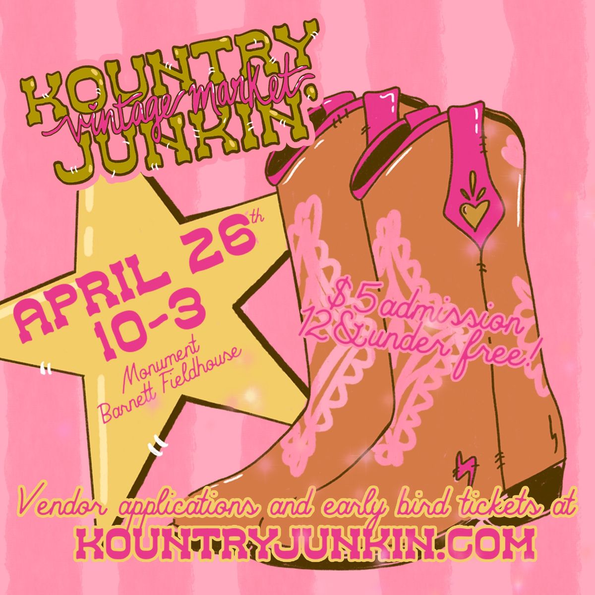 KOUNTRY JUNKIN\u2019 VINTAGE AND HANDMADE SPRING MARKET