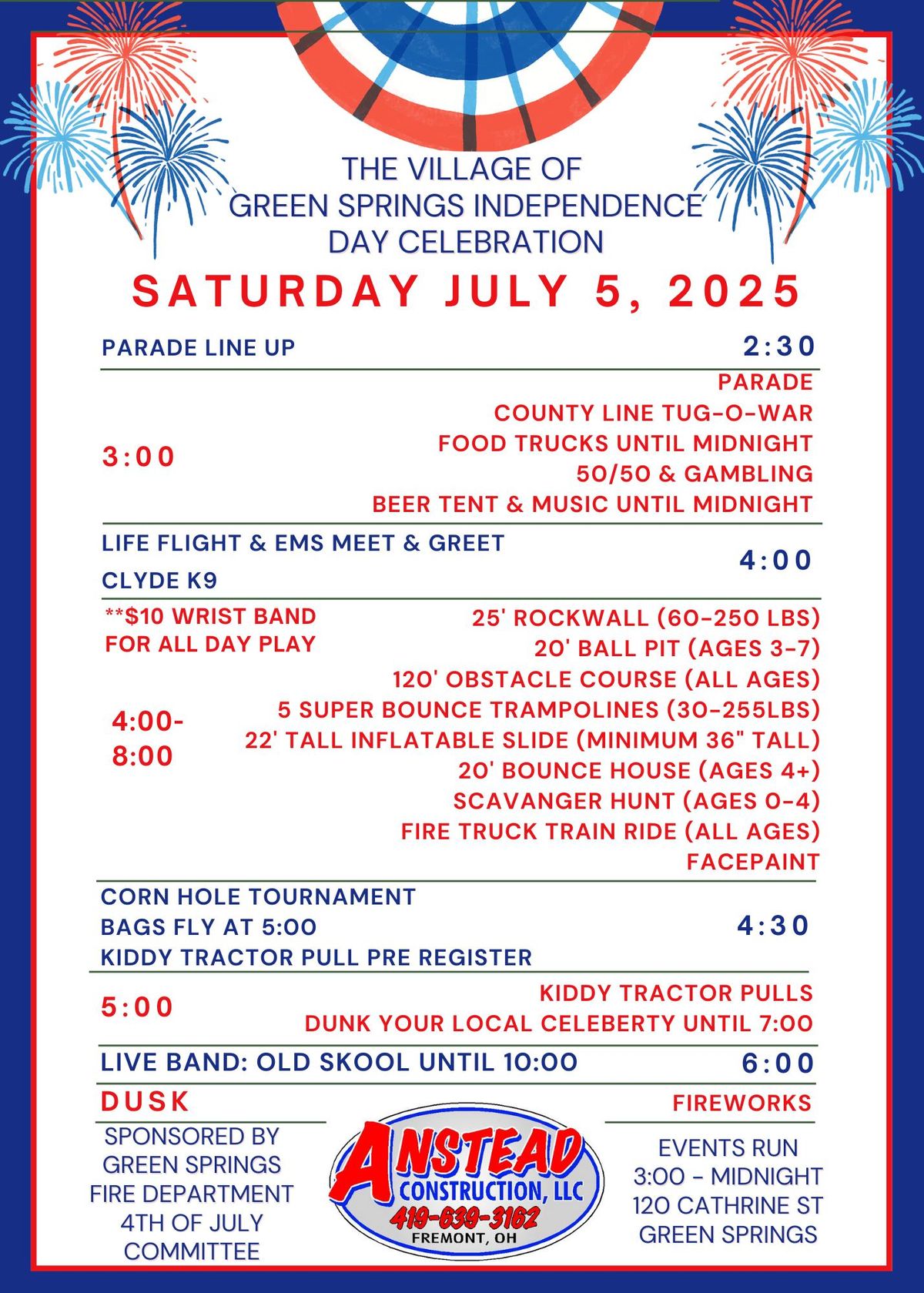 Village of Green Springs Independence Day Celebration