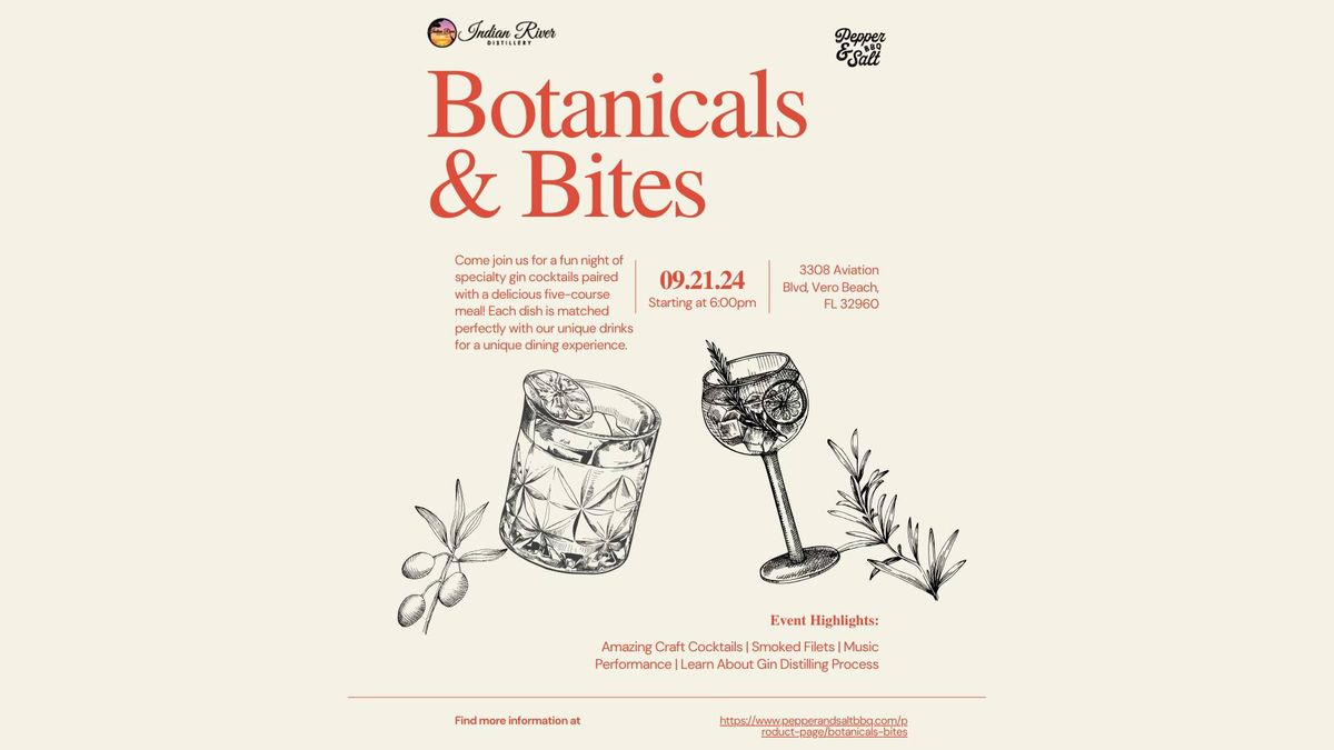 Botanicals & Bites - Private Dinner & Gin Tasting Event 