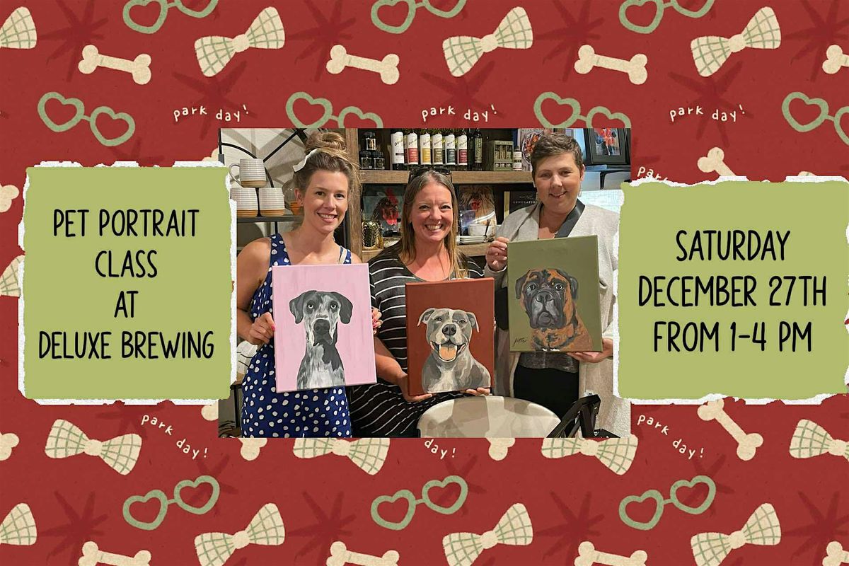 Paint Your Pet Class at Deluxe Brewing in Albany, OR