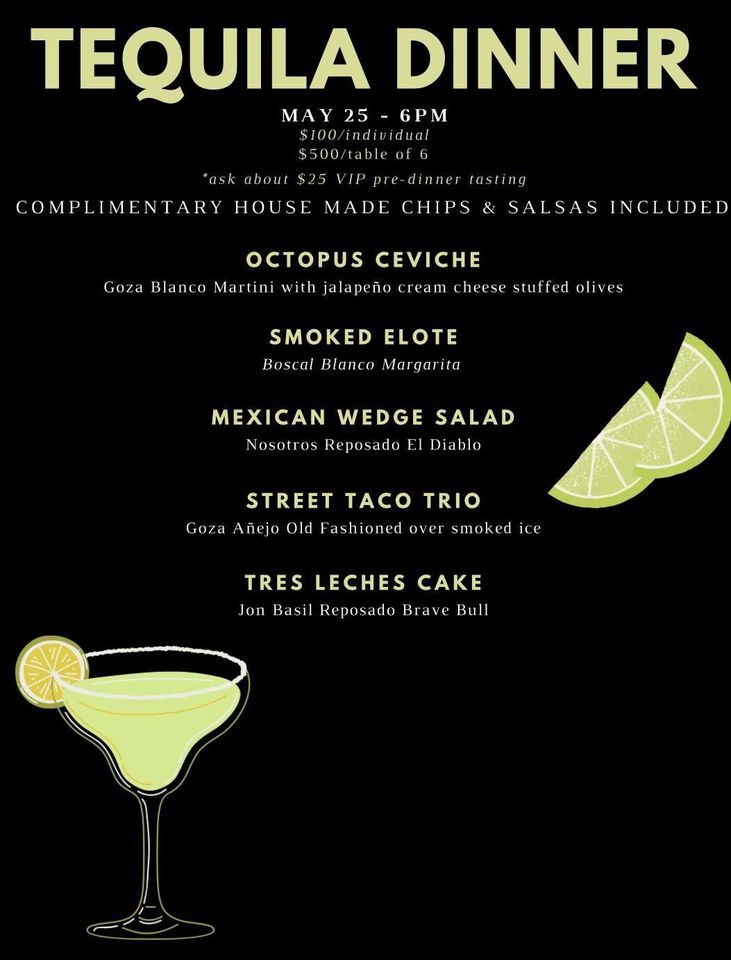 Tequila Dinner, Olympia Sports Bar & Grill, Peoria, 25 May 2023