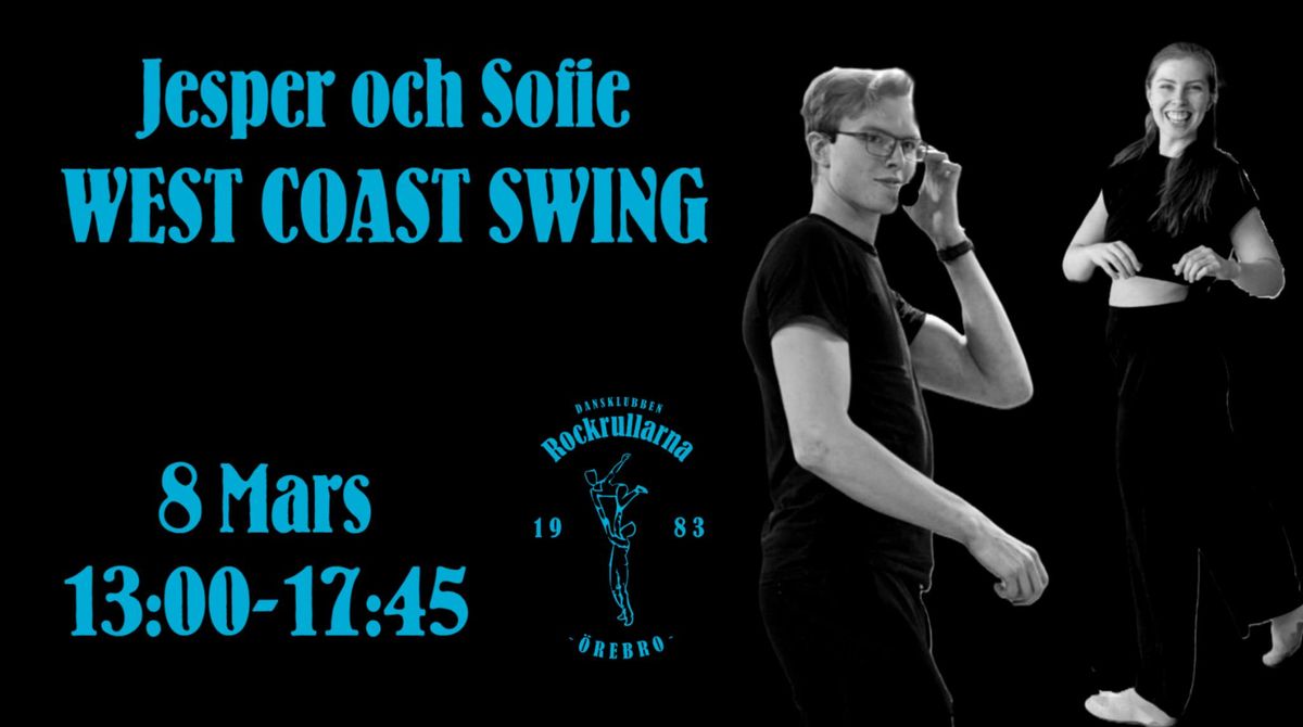 West Coast Swing med Jesper & Sofie 8\/3 T\u00e4vlingstr\u00e4ning & Avancerad niv\u00e5