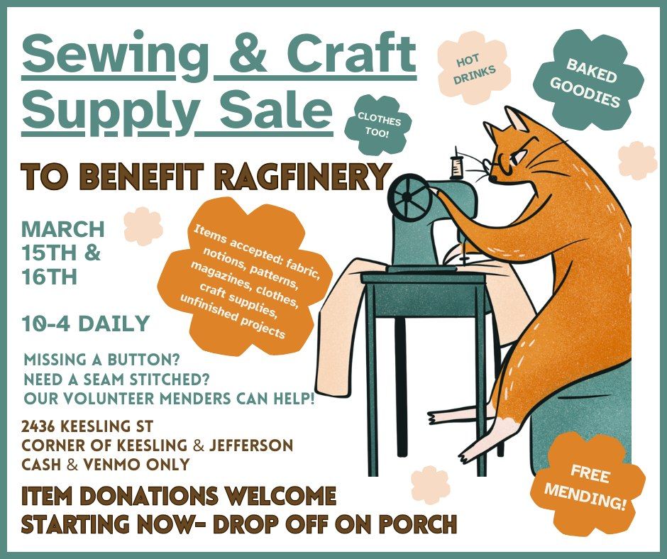 Sewing & Craft Sale and Free Mending