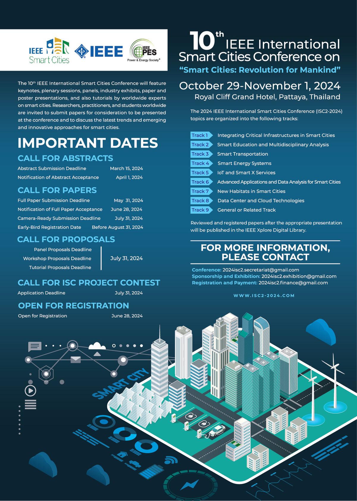 The 10th IEEE International Smart Cities Conference on \u201cSmart Cities: Revolution for Mankind\u201d 