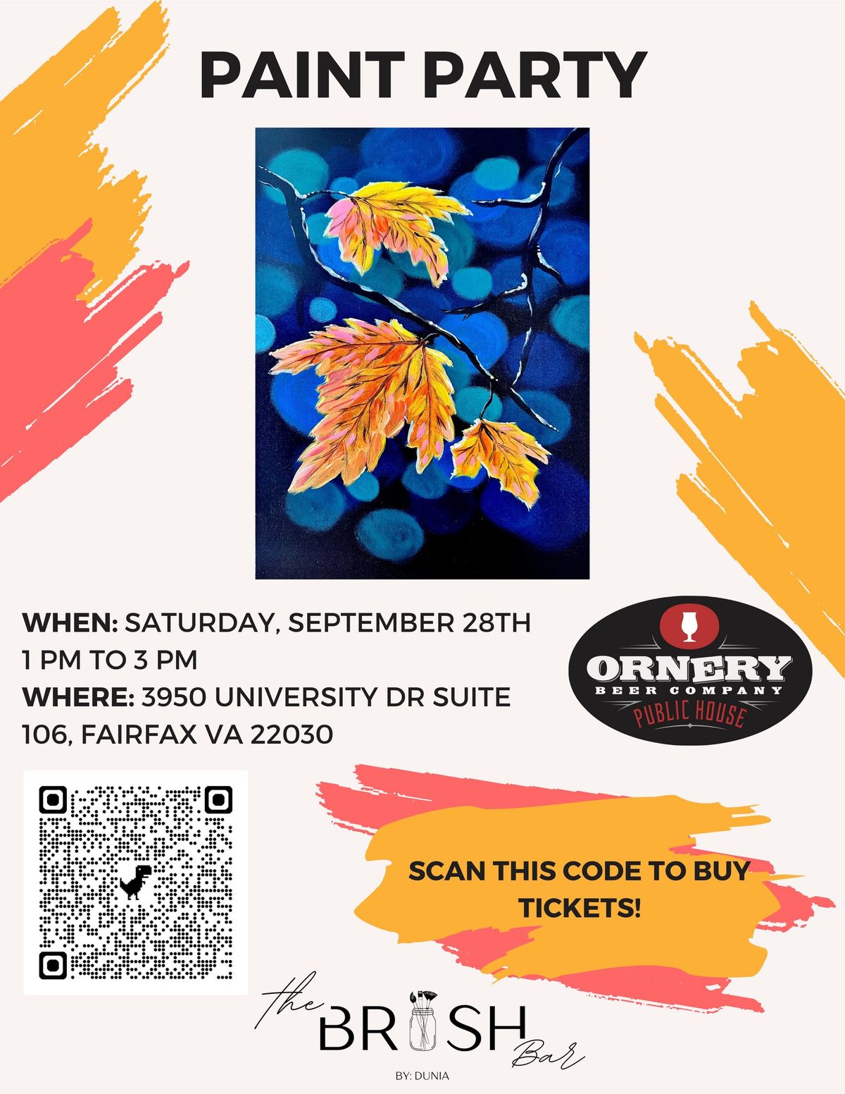 Paint Party at Ornery Beer Company - Fairfax, VA! 