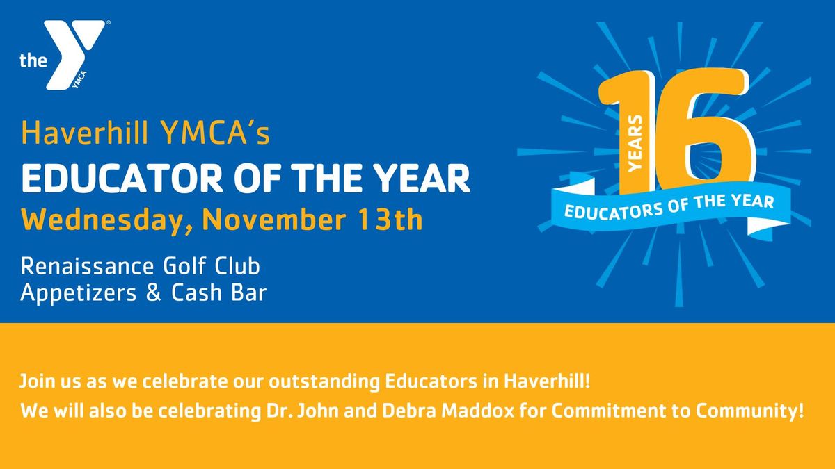 Haverhill YMCA's 16th Annual Educator of the Year