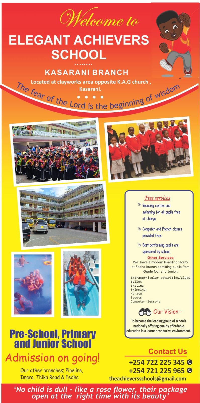 Welcome to ELEGANT ACHIEVERS SCHOOL KASARANI BRANCH