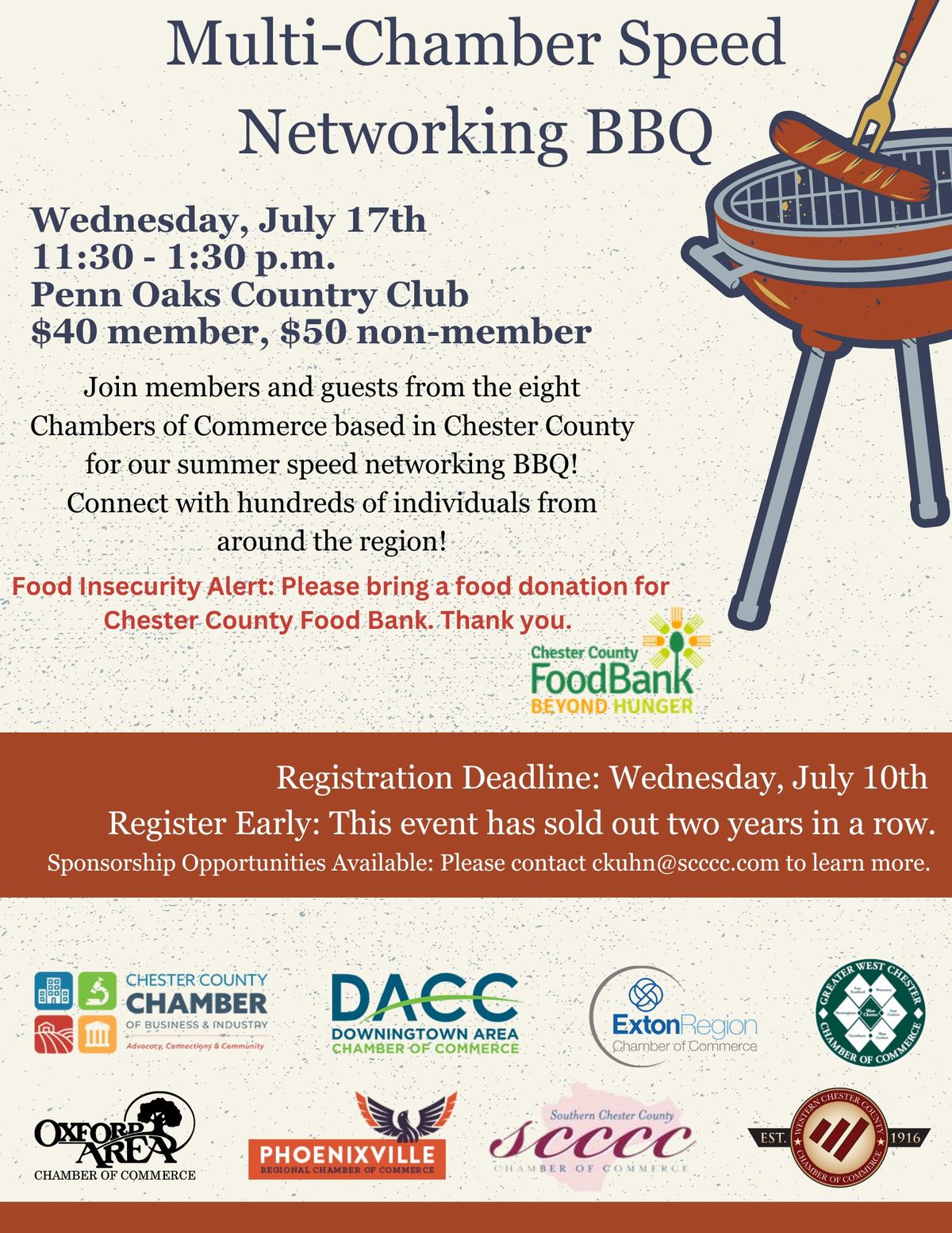 Multi-Chamber Speed Networking BBQ