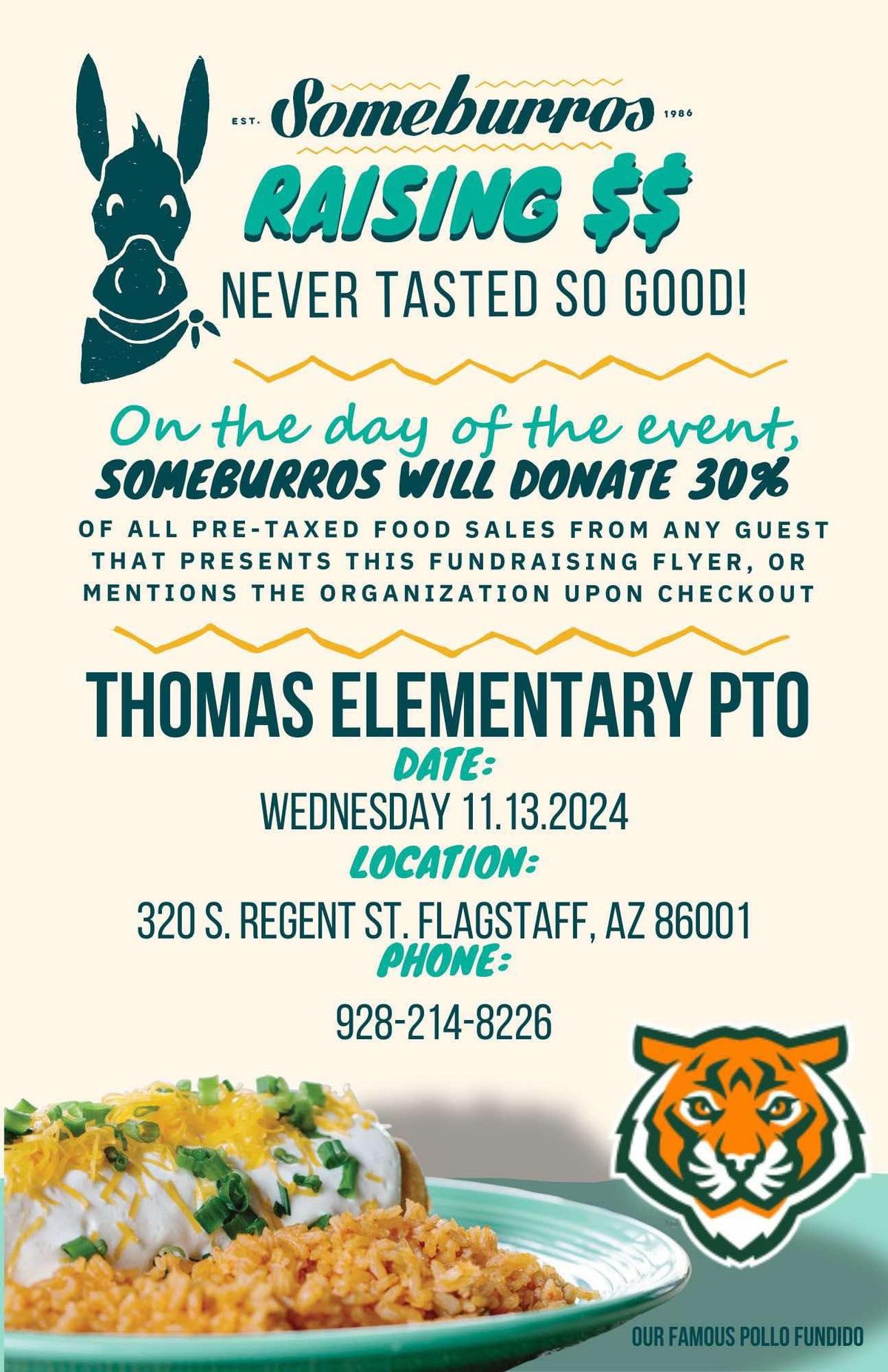 Thomas Elementary Fundraiser @ Someburros