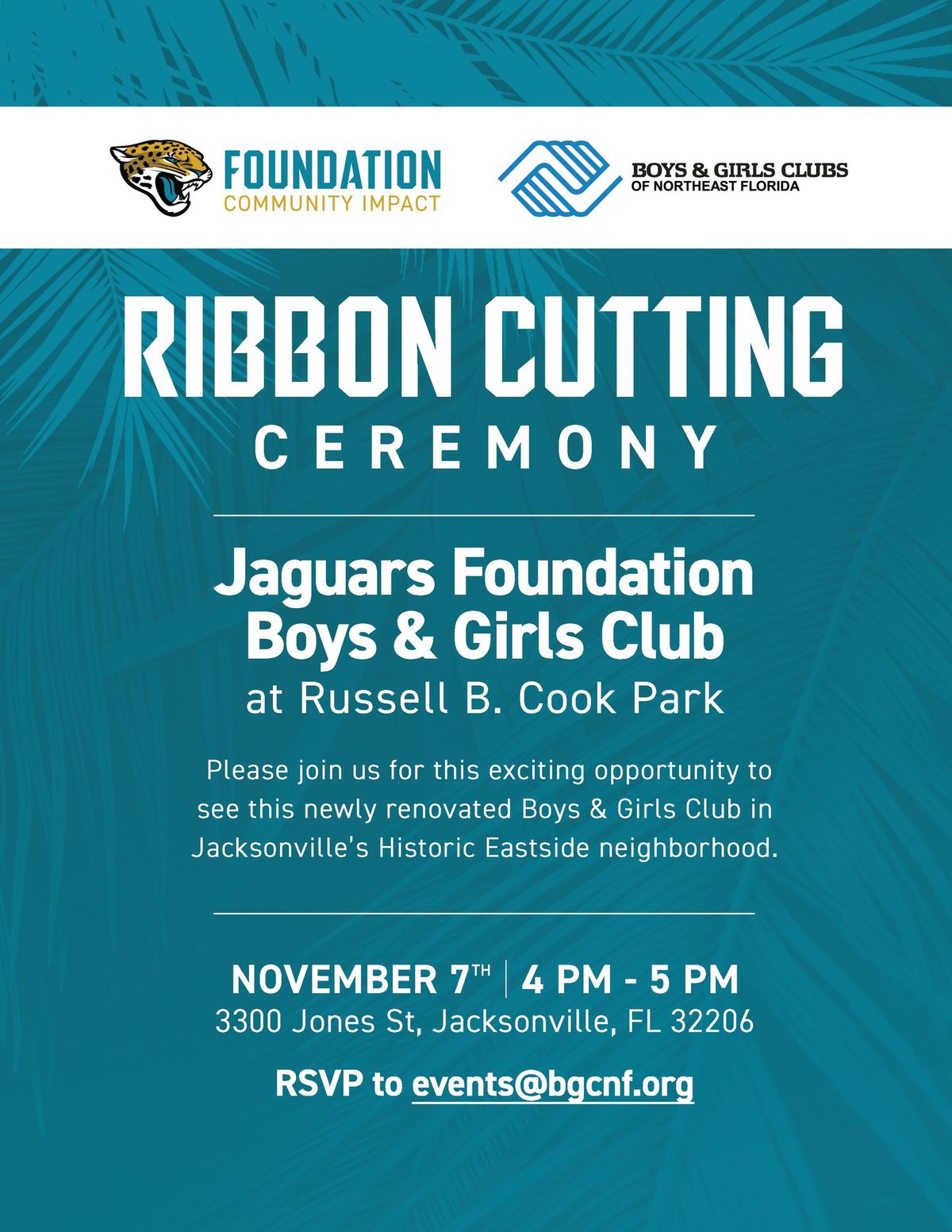 Ribbon Cutting at Jaguars Foundation Boys & Girls Club