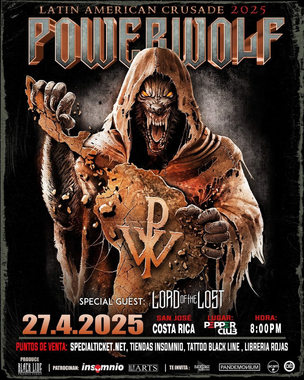 Powerwolf y Lord of the Lost "Latin America Crusade 2025" 