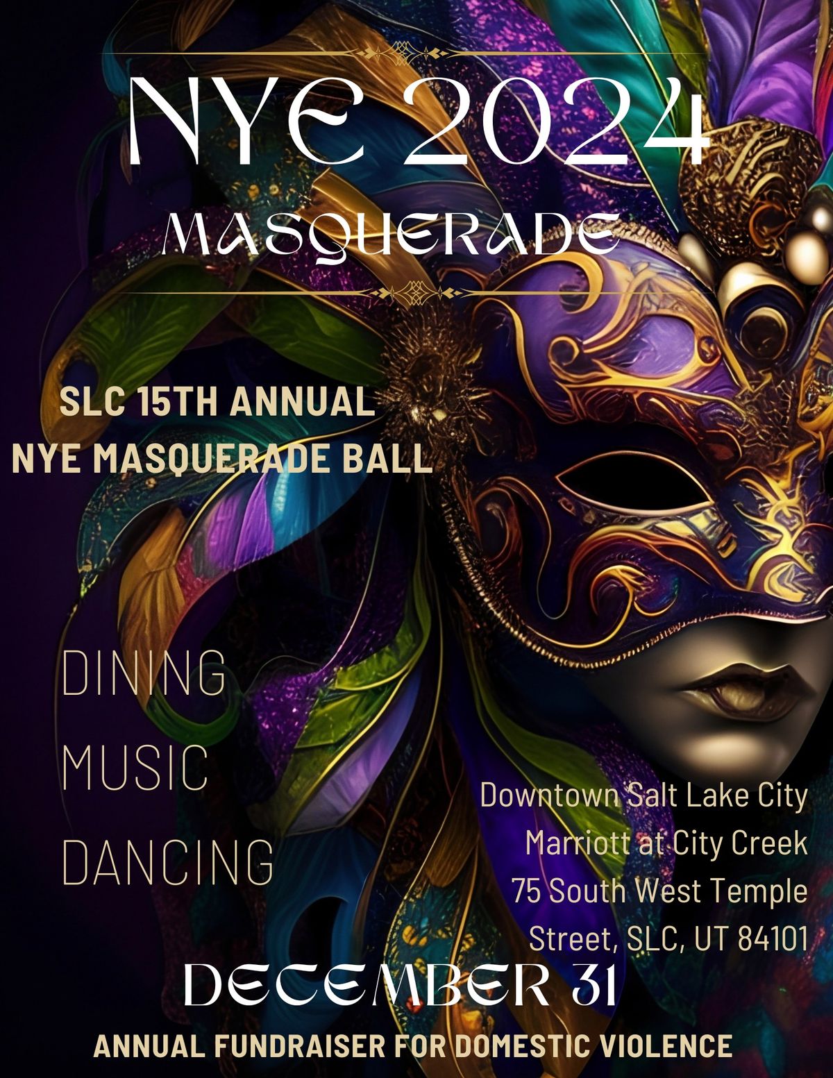 15TH ANNUAL NEW YEARS EVE MASQUERADE BALL