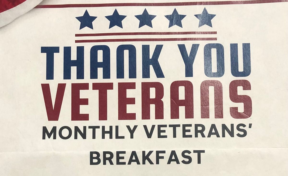 FREE VETERANS BREAKFAST 