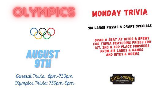 Olympic Trivia 814 Lanes And Games Daisytown 9 August 2021