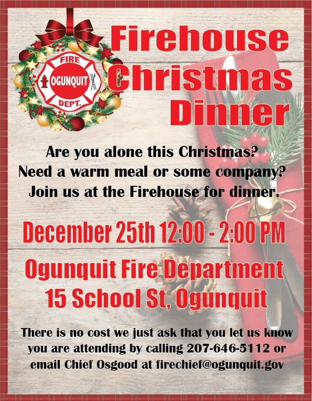 Firehouse Christmas Dinner