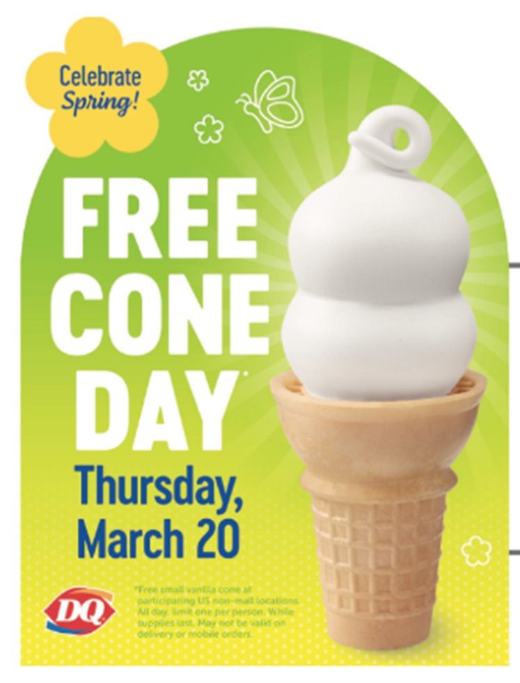 FREE CONE DAY AT DQ!! 