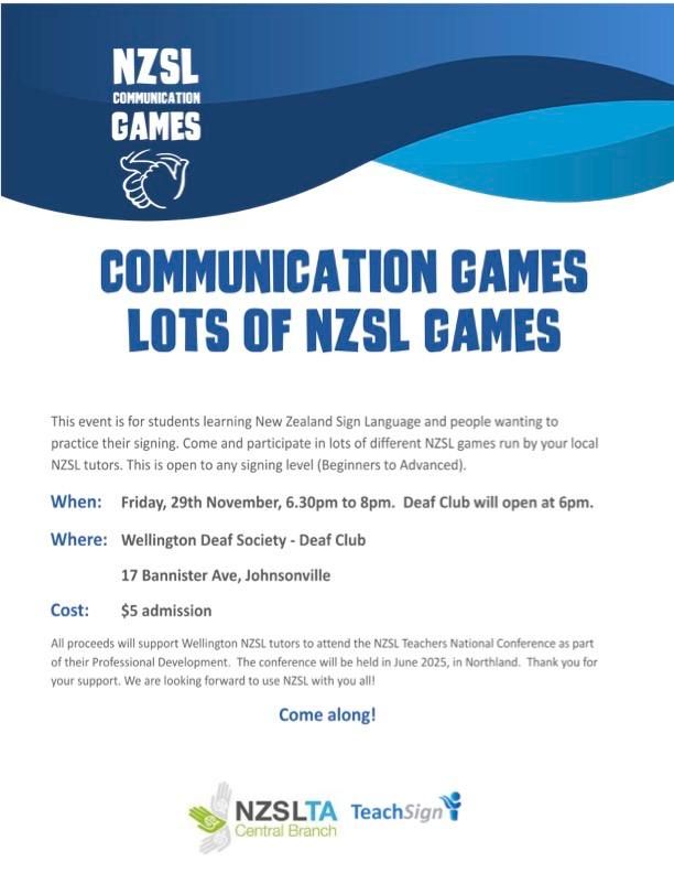 NZSL Students Games Night