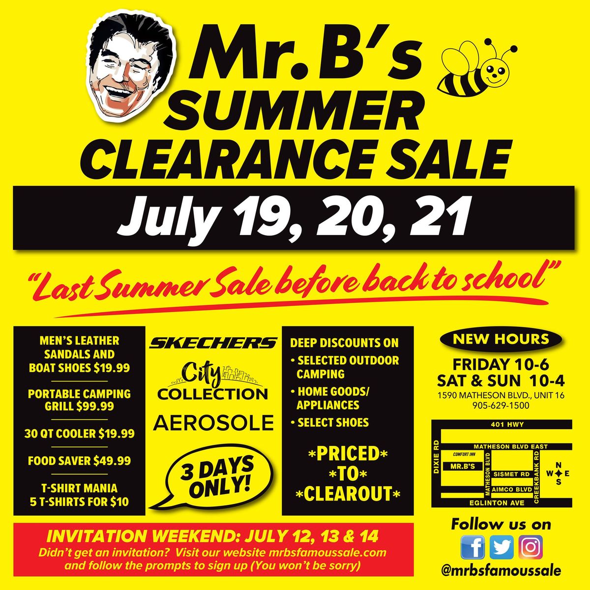 Mr. B's Summer Clearance Sale!