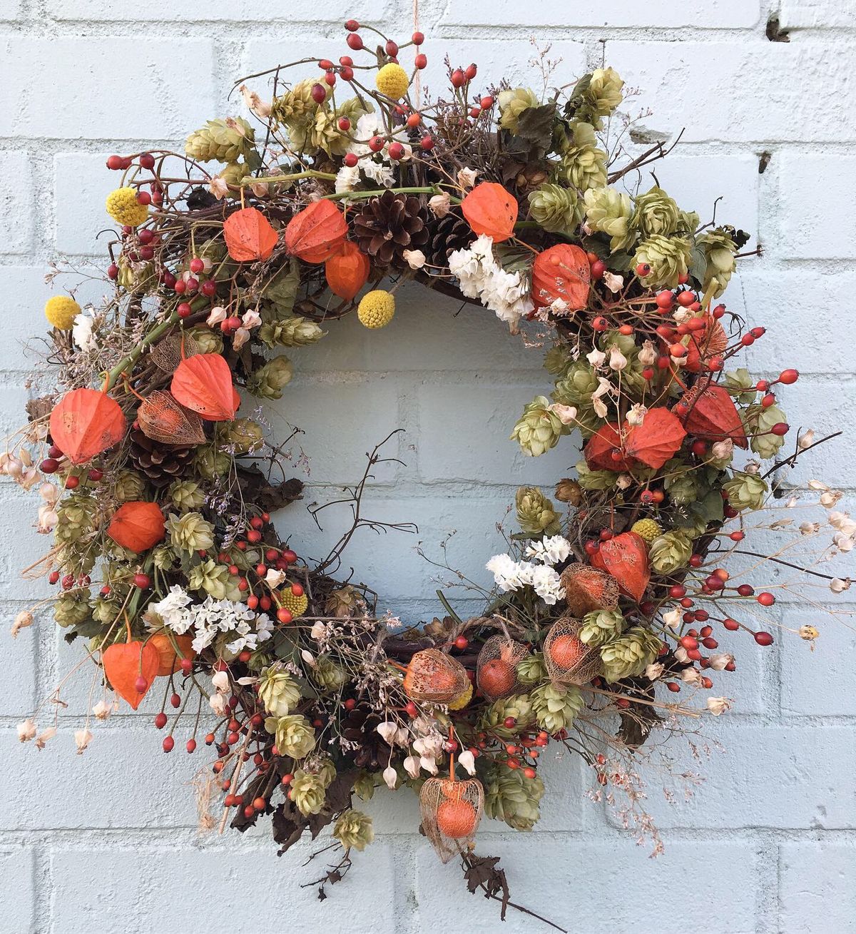 Dried Flower & Hop Bine Autumn Wreath Workshop