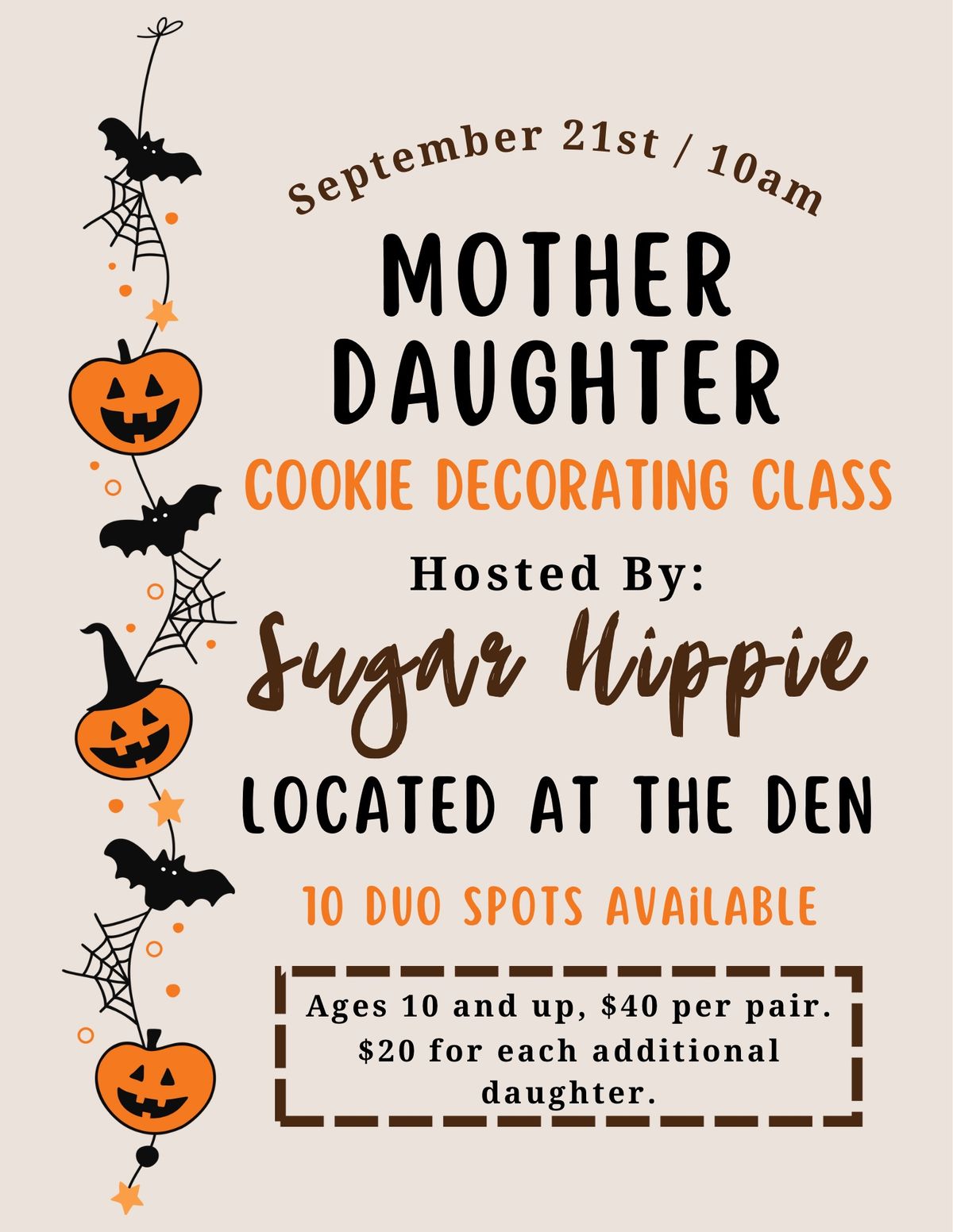 Halloween Theme Cookie Decorating Class