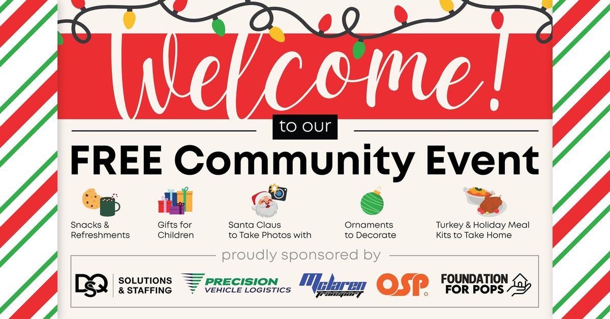 FREE Community Event - Holiday Giveback Celebration!