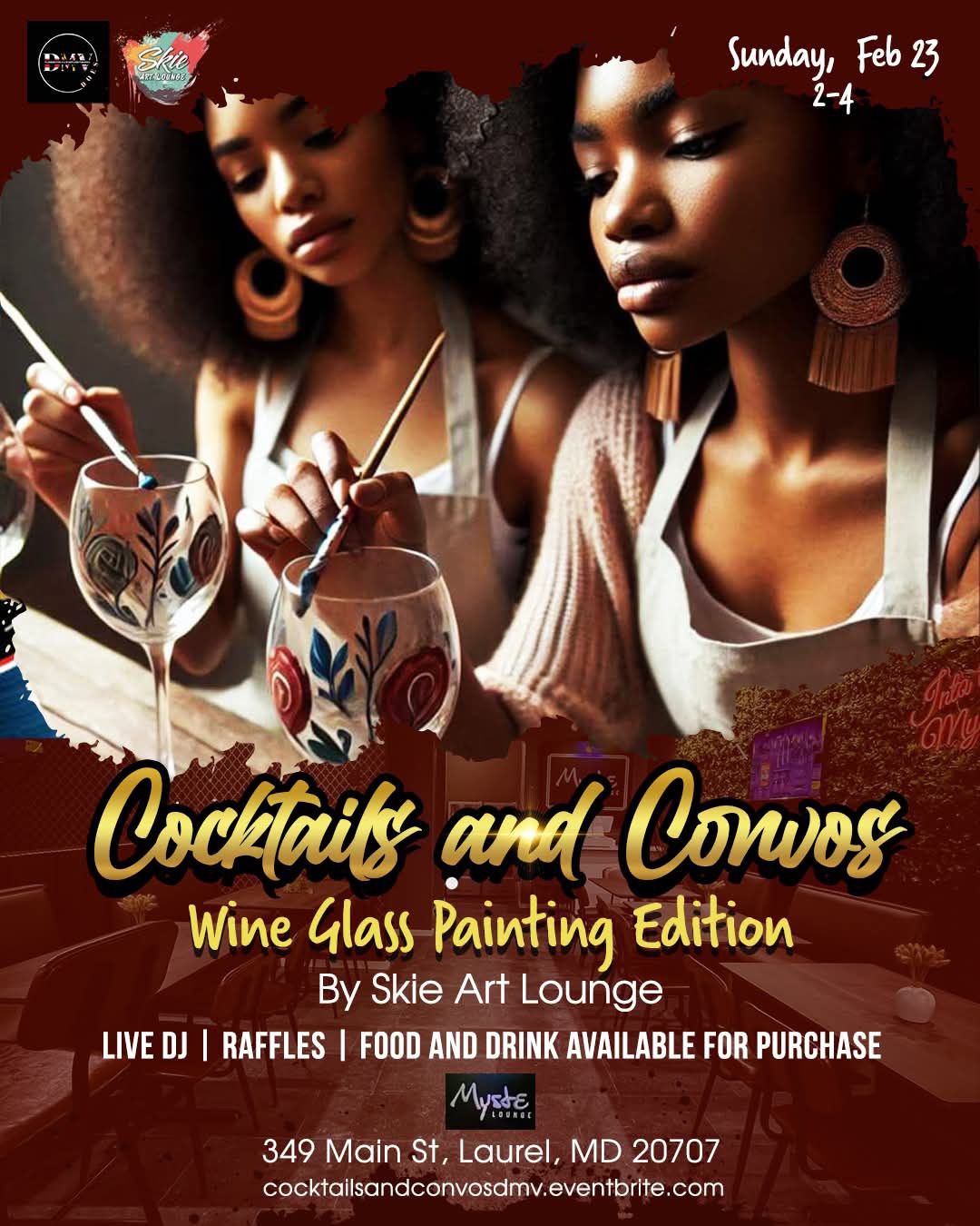 Cocktails and Convos: Wine Glass Painting Edition