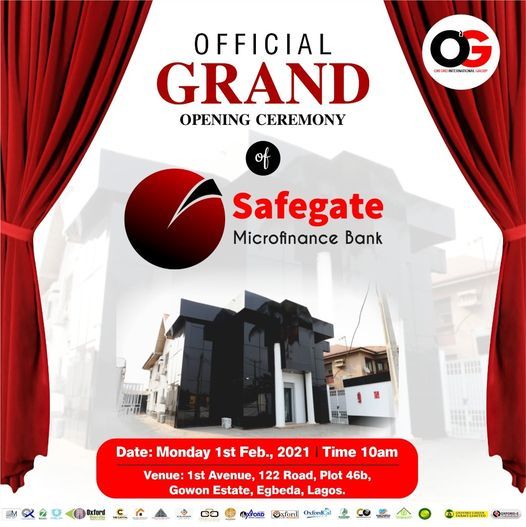 Official grand opening of Safegate Microfinance bank