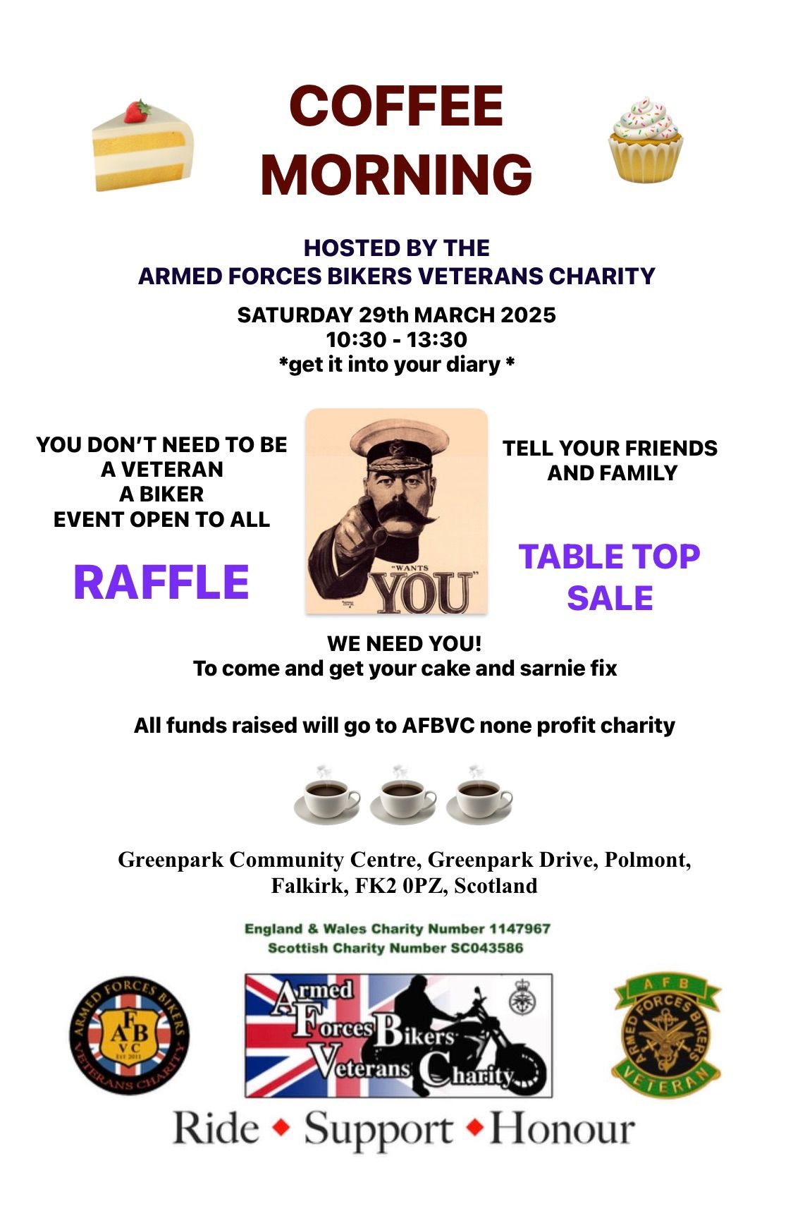 Coffee morning AFBVC fundraiser