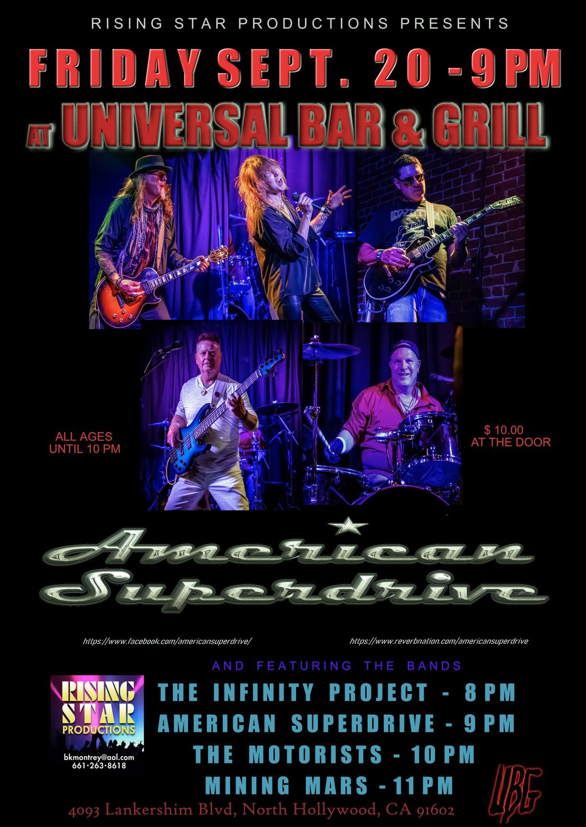 American Superdrive- at Universal Bar & Grill- Fri. Sept 20- 8:30PM