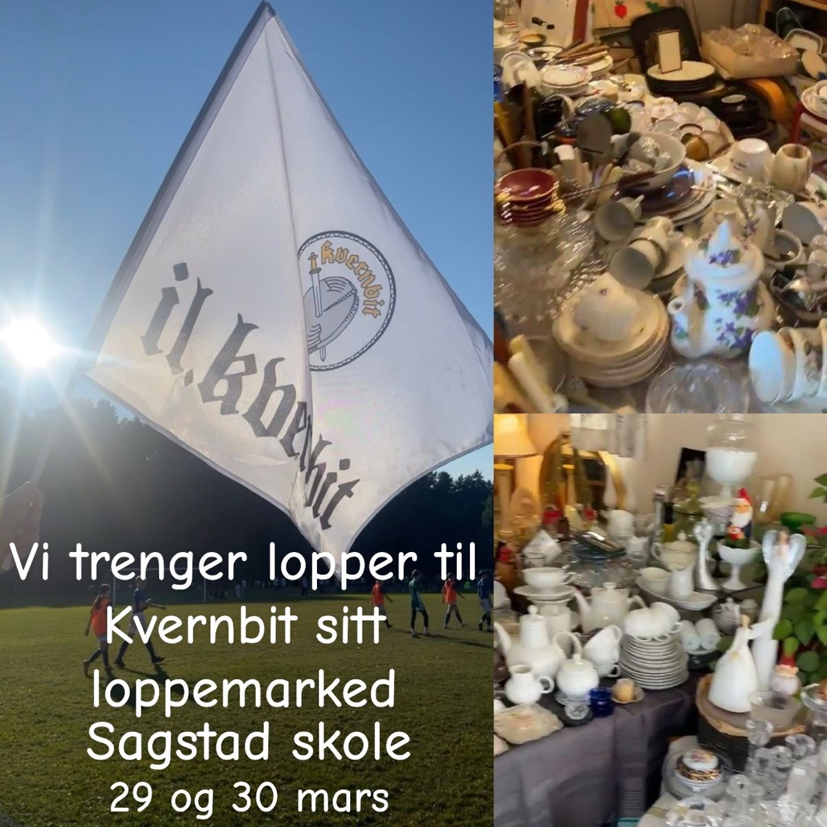 Kvernbit IL, Loppemarked Sagstad skole, Sagstadvegen 76, 5918 Frekhaug