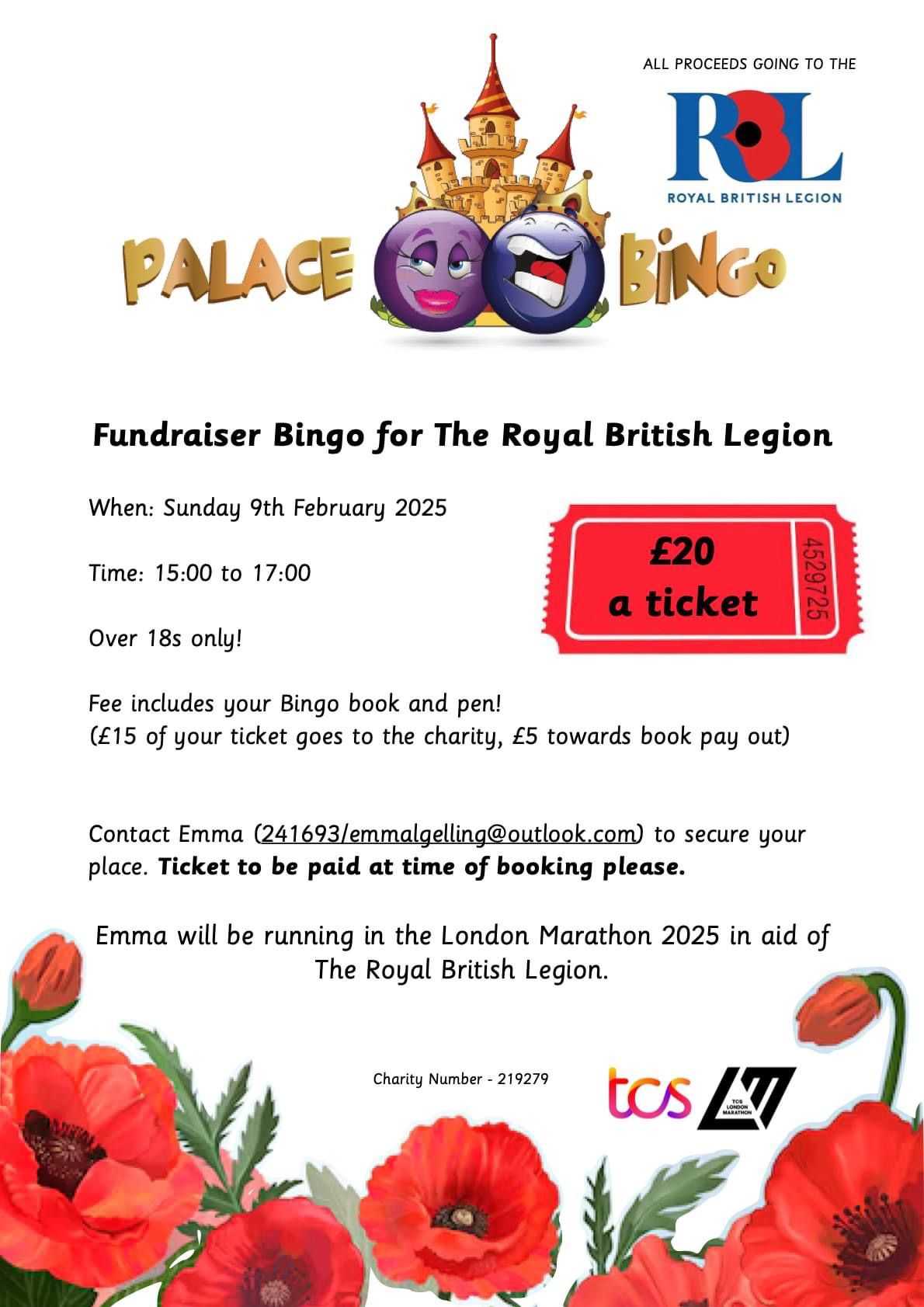 RBL charity bingo 