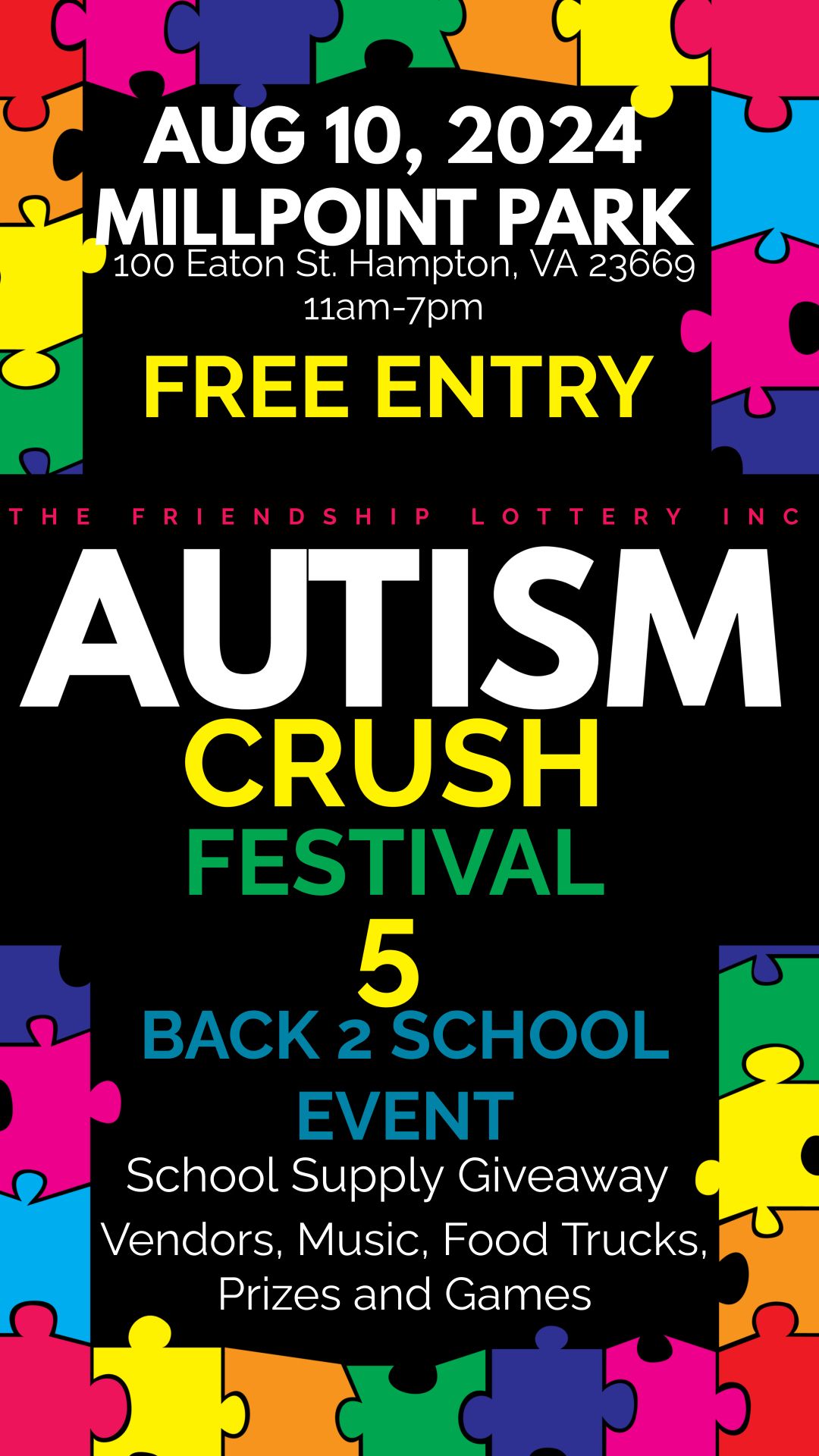 The Autism Crush Festival 5 Back 2 School 