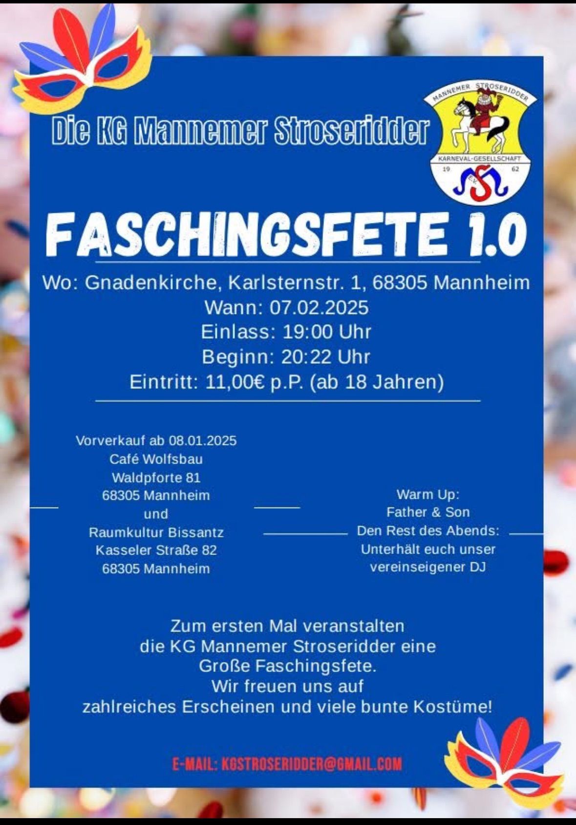 Faschingsfete 1,0 der Mannemer Stroseridder