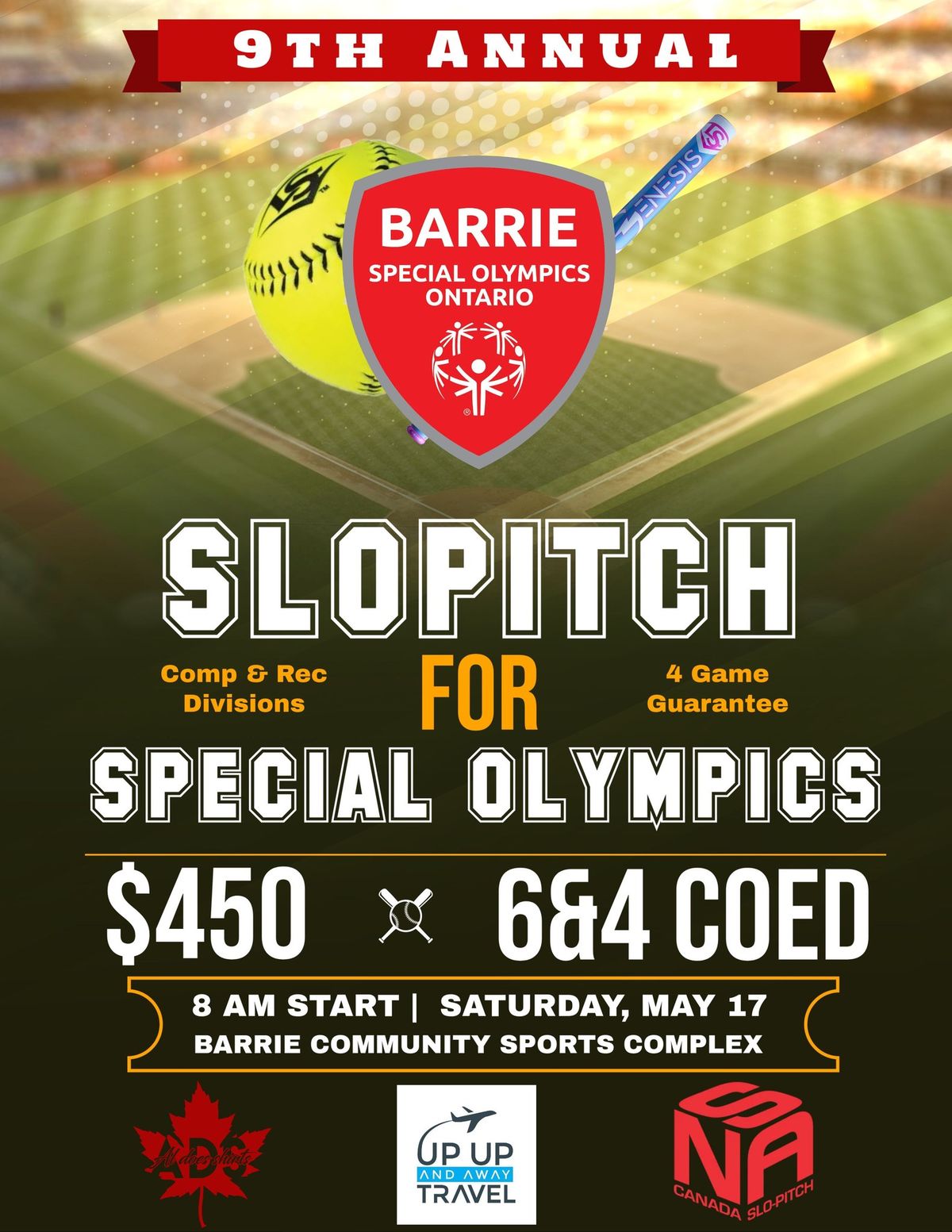 9th Annual Slopitch for Special Olympics by Up Up and Away Travel