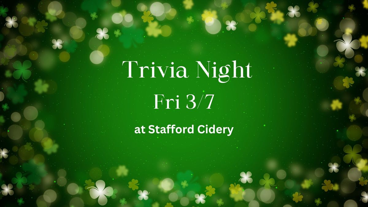 Trivia Night at Stafford Cidery