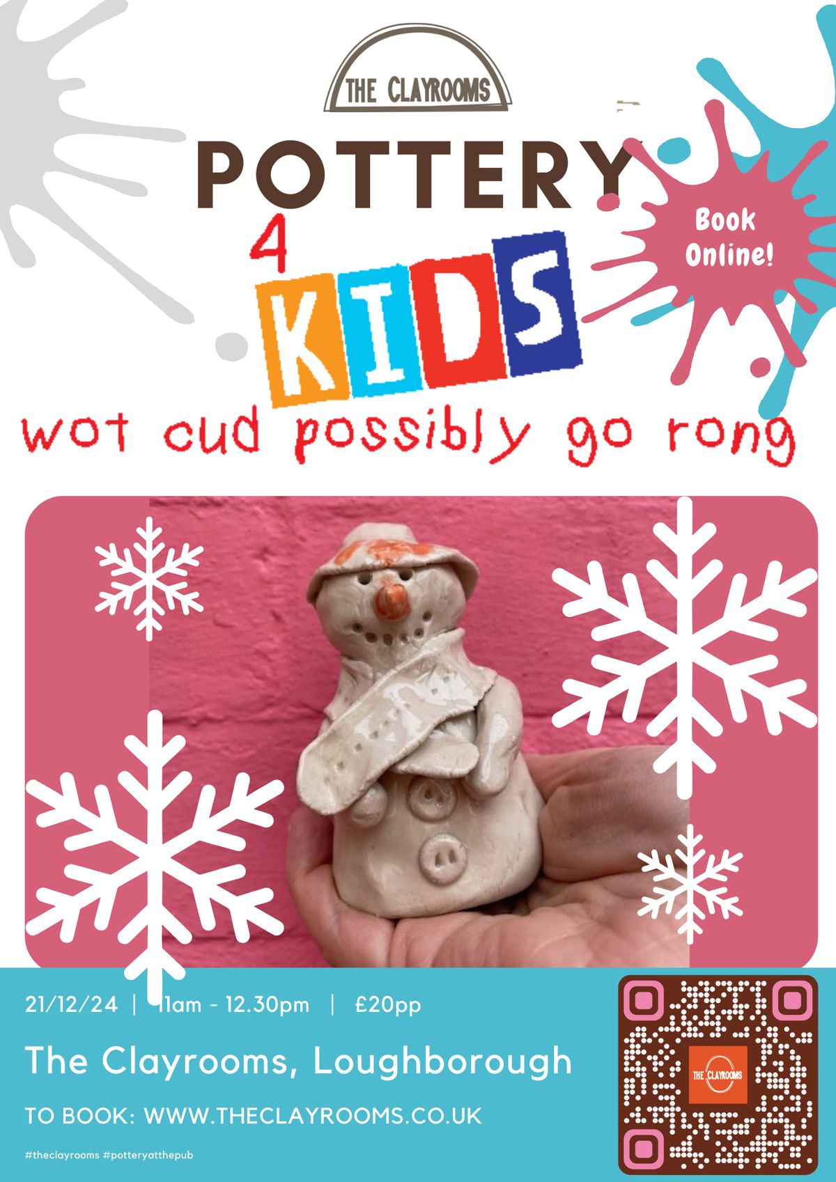 Kids Christmas pottery at the Clayrooms Loughborough \u2603\ufe0f