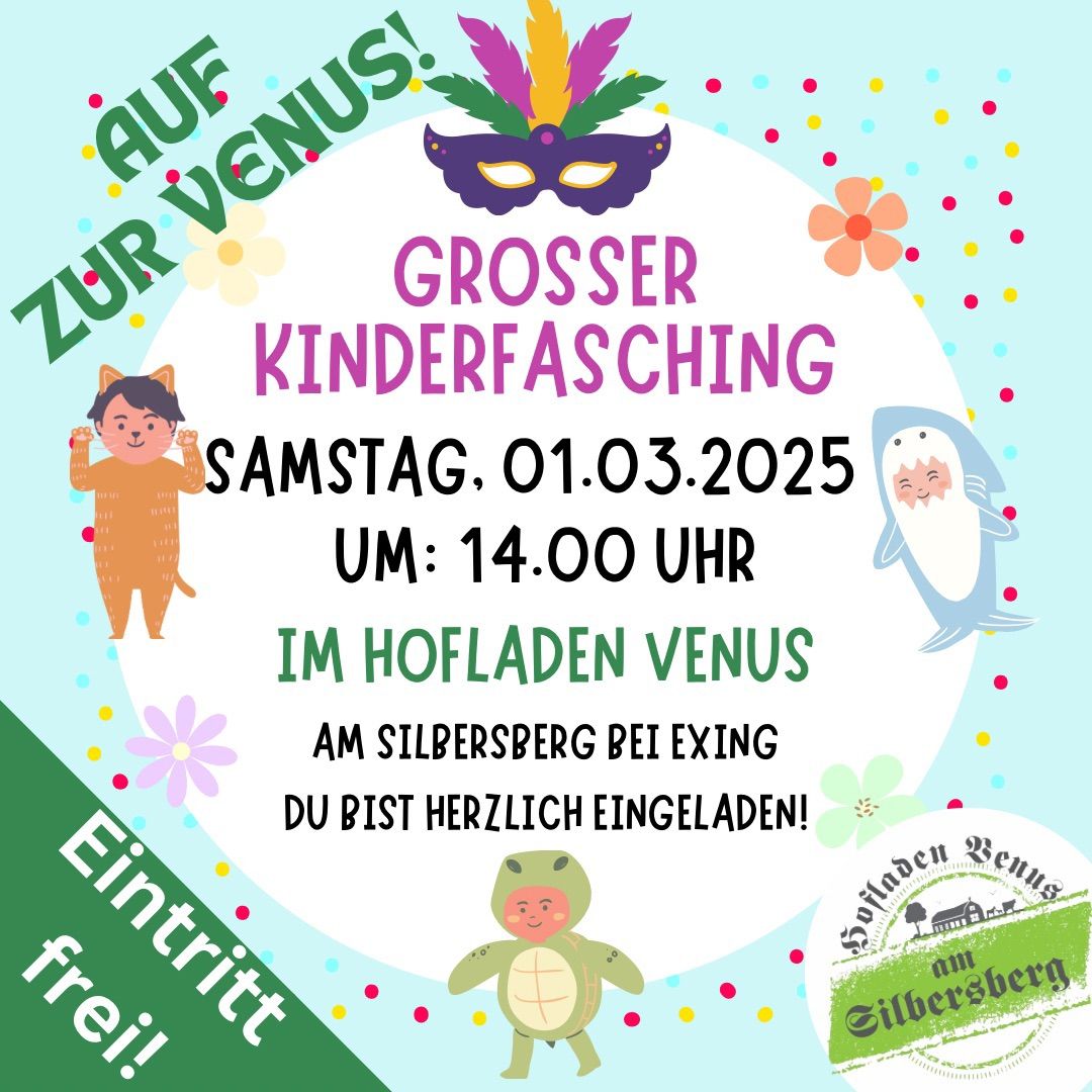 Gro\u00dfer KINDERFASCHING im Hofladen Venus